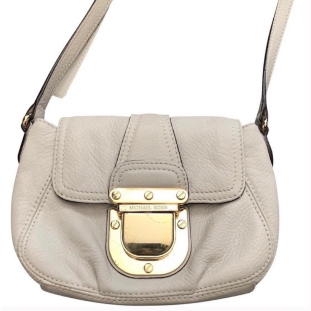 Michael Kors cream crossbody small purse